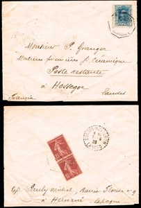 España - 1929 - Sobre de Hernani a Francia - Al dorso 2 sellos Tasa (Francia) - Imagen 1 de 1