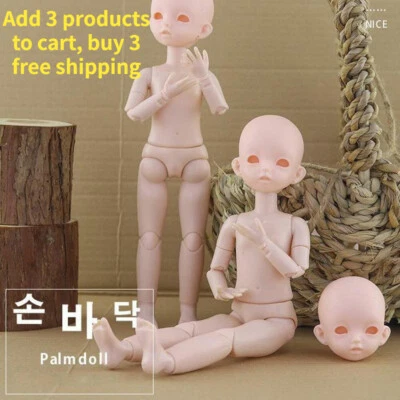 1/6 22 Articulado Sin Pintar Flexible Cuerpo de Muñeca en Blanco Hágalo Usted Mismo BJD Práctica Maquillaje 11" Foto 1 de 4