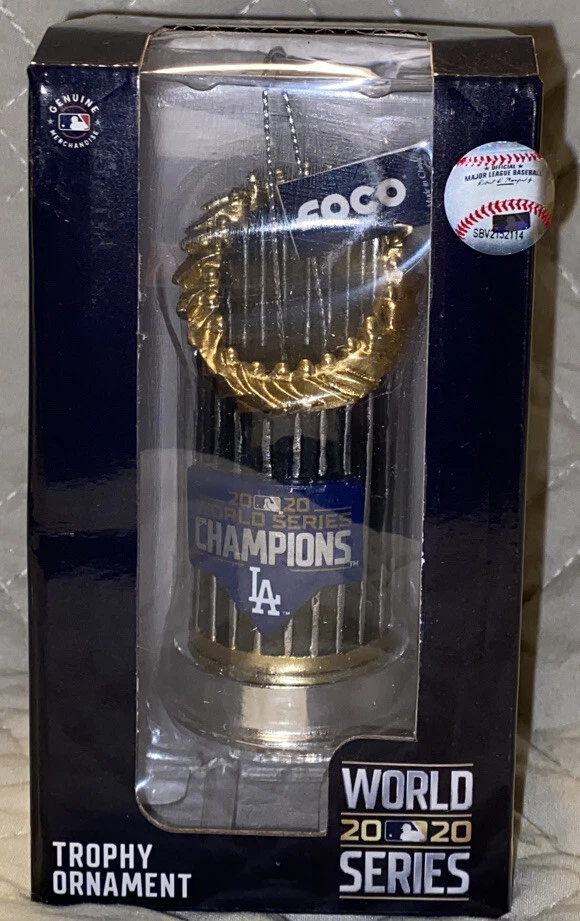 LA ANGELES DODGERS 2020 Serie Mundial Campeones Trofeo ORNAMENTO NUEVO EN CAJA NAVIDAD Foto 1 de 1