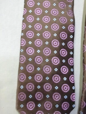 Галстук мужской Canali цветочный геометрический многоцветный 100% шелк сделано в Италии размер Reg - Изображение 1 из 4