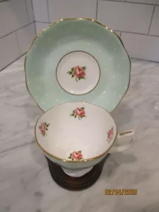Vintage Royal Albert POLKA ROSE Tea Cup and Saucer Set England Polka Dot - Picture 1 of 7
