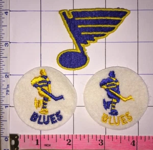 3 VINTAGE ST. LOUIS BLUES 2 inch NHL HOCKEY CREST PATCH LOT - Photo 1/1