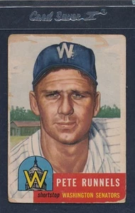 1953 Topps #219 Pete Runnels Senators Poor 53T219-41216-2 - Picture 1 of 1