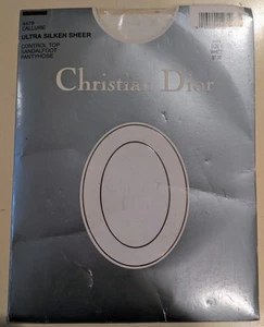 Vntg Christian Dior Sz 1 Ultra Silken Sheer Control Top Pantyhose White Lot Of 2 - Picture 1 of 2