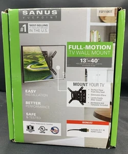 SANUS Vuepoint Full-Motion TV Mount for TVs 13"-40" up to 50lbs Includes an HDMI - Picture 1 of 5