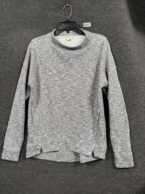 Duluth Trading Creme de la Hem Mockneck Shirt Womens Size S Gray Oversized  - Image 1 of 4