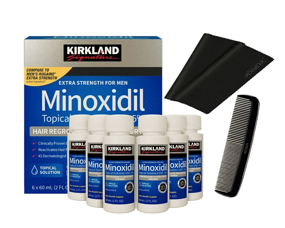 Kirkland Minoxidil 5% Extra Strength Men 6 Month Supply Hair Regrowth EXP 03/27+ - Image 1 of 1