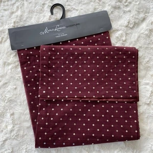 Marlo Lorenz Signature Table Runner Burgundy Silver Sequin Embroidered 13" x 72" - Picture 1 of 6