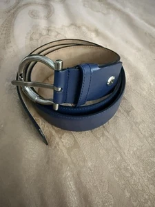 Salvatore Ferragamo Ledergürtel blau Gr. 34/36 - Bild 1 von 9