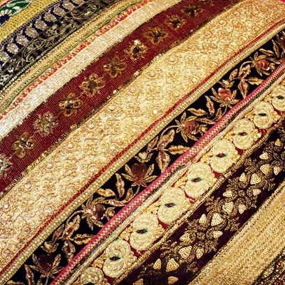 30" Handmade Patchwork Beaded Embroidered Throw Living Room Cushion Pillow Cover - Image 1 of 4