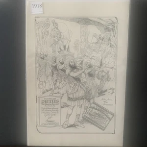 Vintage 1918 Ägyptische Gottheiten Die Äußersten in Zigaretten Werbung Werbung - Bild 1 von 3