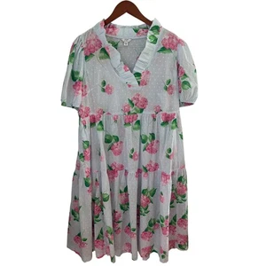 Crown & Ivy Women's 100% Cotton Floral Dress Pockets Size PXL - Picture 1 of 9