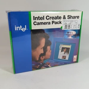 Pack caméra Intel Create & Share NEUF SCELLÉ USB rétro vintage 1999 webcam - Photo 1/8