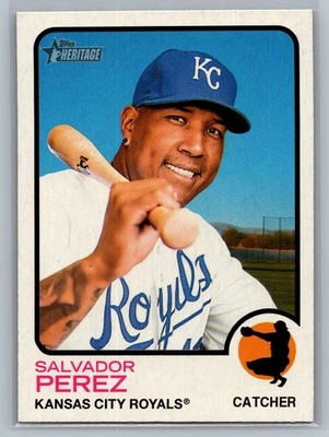 2022 Topps Heritage #267 Salvador Perez Kansas City Royals - Image 1 of 2