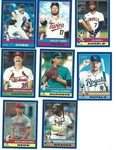 2025 topps heritage 8-blue boarder cards 403-410-426-434-440-444-448-492 - Picture 1 of 1