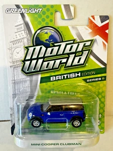 1:64 Greenlight Motor World Blue Mini Cooper Clubman British Edition Series 5 - Picture 1 of 6