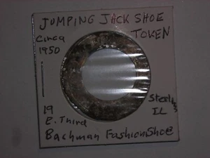 Vintage Jumping Jack Shoe Cinca 1950 Token Coin Rare - Bild 1 von 3