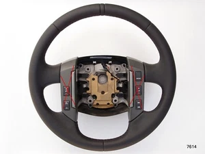 05-09 OEM LR3 / RANGE ROVER SPORT NEW FACTORY LEATHER STEERING BLACK mark/stitch - Picture 1 of 12