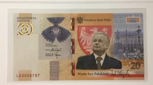 20 zloty 2021 - Poland's Collector Banknote - President J. Kaczynski - UNC - Zdjęcie 1 z 5