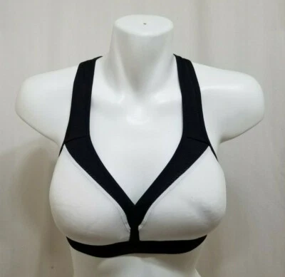 CHAMPION CURVY BRA FULL SUPPORT SPORTS BRA BLACK WHITE #B9373 MEDIUM EUC! $30 - Image 1 of 4