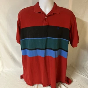 Vtg Polo Ralph Lauren Mens Shirt XL Multicolor Stripes w/ Blue Logo USA Made FS! - Picture 1 of 7