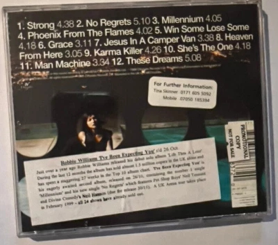 Robbie Williams : I've Been Expecting You CD Album **PROMO COPY** She's The One - Imagem 1 de 3