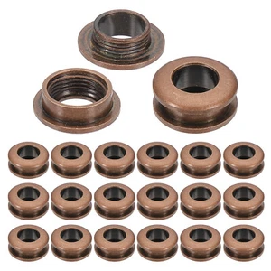 8mm(1/3 Inch) Brass Hole Eyelets, 20 Pcs Arc Surface Grommets, Red Bronze - Picture 1 of 6