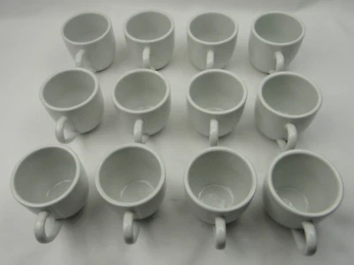12 tazas Demitasse Oneida Buffalo China D17 y B18 blanco brillante restaurante de 3,38 oz Foto 1 de 4