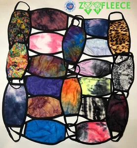 Tie Dye Multicolor Rainbow Face Mask Cover Washable Safe Adult Stretchy Masks - Picture 1 of 65
