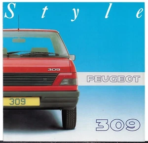 Peugeot 309 Style 1.3 Limited Edition 1990 UK Market Sales Brochure 3-dr 5-dr - Picture 1 of 1