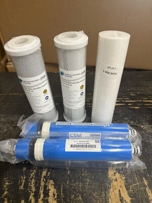 Replacement Filters for Hydroponics Reverse Osmosis System 300GPD - Image 1 of 2