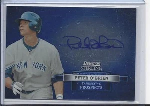 PETER O'BRIEN 2012 BOWMAN STERLING YANKEES PROSPECT ON CARD AUTO - Picture 1 of 1