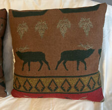 Throw Pillow Rustic Cottage Cabin Moose Fish  Cushion 18x18 2 Sided Pick Yours