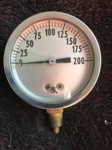 Vintage NOS Dresser ASHCROFT 200 PSIG Pressure Gauge 2 1/2”  #1009A New NIB - Picture 1 of 7