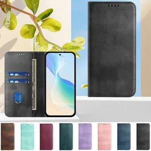 For Google Pixel 9A/9Pro/9Pro XL/8/7 Retro Flip Kickstand PU Leather Wallet Case - Picture 1 of 104