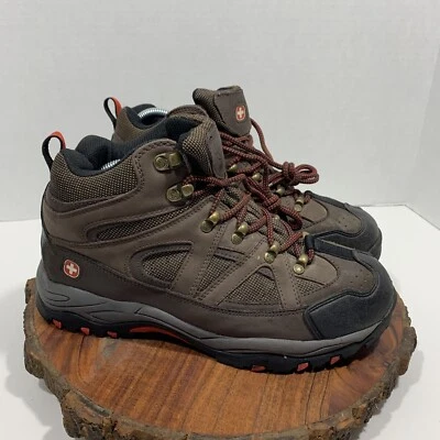 Swiss Gear Zapatos Para Hombres Talla 9 EE. UU. Cuero Marrón Botas de Senderismo FM8330.74 Foto 1 de 4