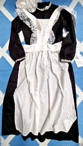Divertido Cabaña 'Disfraz de Criada Victoriano' Antiguo Vestido Elegante Años 1800 Pequeño ***Nuevo - Imagen 1 de 8