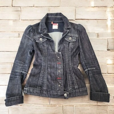 Blazer vaquero ajustado vintage Miss Sixty Y2K chaqueta retro para mujer pequeña como nueva Foto 1 de 4