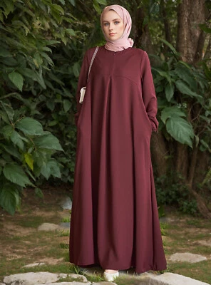 Ramadan Dubai Abaya Women Kaftan Muslim Long Sleeve Maxi Dress Islamic Arab Robe - Image 1 of 4