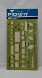 Pickett 113P Indicatore Attrezzatura Ufficio Stencil Architettura Disegno Templet. - Foto 1 di 2