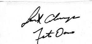 Papel autografiado Fats Domino de 4" X 9" - Imagen 1 de 1