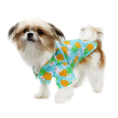 Camisa de acampamento havaiana para cachorros abacaxi Luau por Doggie Design - Imagem 1 de 4