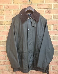 Barbour Classic Bedale Waxed Men's Jacket  MWX0010OL7136 Olive Sz 36 (Read) - Picture 1 of 23