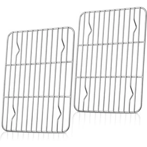 2Pcs Baking Rack Cooling Rack Stainless Steel Metal Roasting Cooking Rack qrZpn - Picture 1 of 12