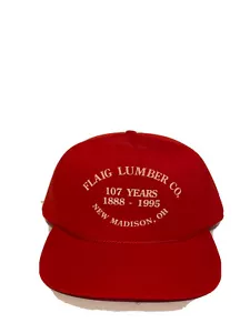 Vintage 80’s Puff Print FLAIG LUMBER CO. New Madison Ohio Trucker Hat Foam - Bild 1 von 9