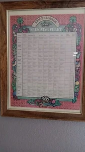 Tabla de condimentos vintage de Spice Islands enmarcada con vidrio - Imagen 1 de 4