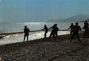 A6548) VERSILIA BELLA PESCA CON LE SCIABICHE RETI VIAGGIATA  - Imagen 1 de 2