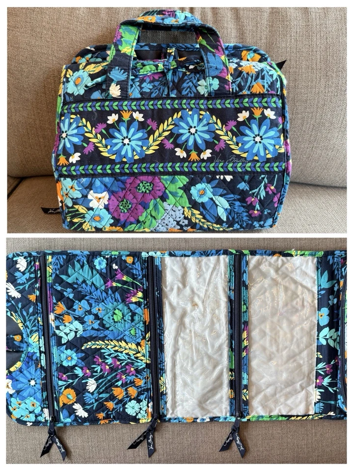 Vera Bradley Hanging Organizer Bag Midnight Blues Retired Travel Cosmetic - Image 1 of 4