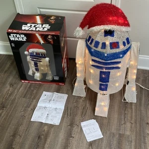 Star Wars 28" R2-D2 Outdoor Indoor beleuchtet Urlaubsdeko Disney + Box gebraucht - Bild 1 von 13