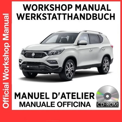 SSANGYONG REXTON G4 2018 2019 SERVIZIO MANUALE OFFICINA DVD PDF RIPARAZIONE... - Immagine 1 di 4